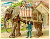 children riding Jumbo